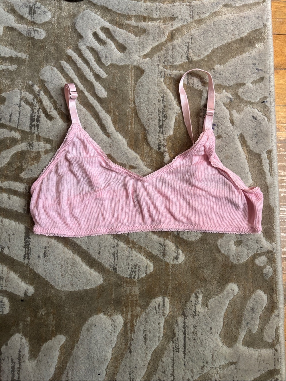 Soft Free People Ribbed Pink Bralette - Unbranded